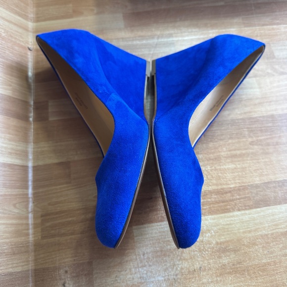 J.Crew Martina suede wedges in bluebird blue, size 8.5 - Picture 7 of 12